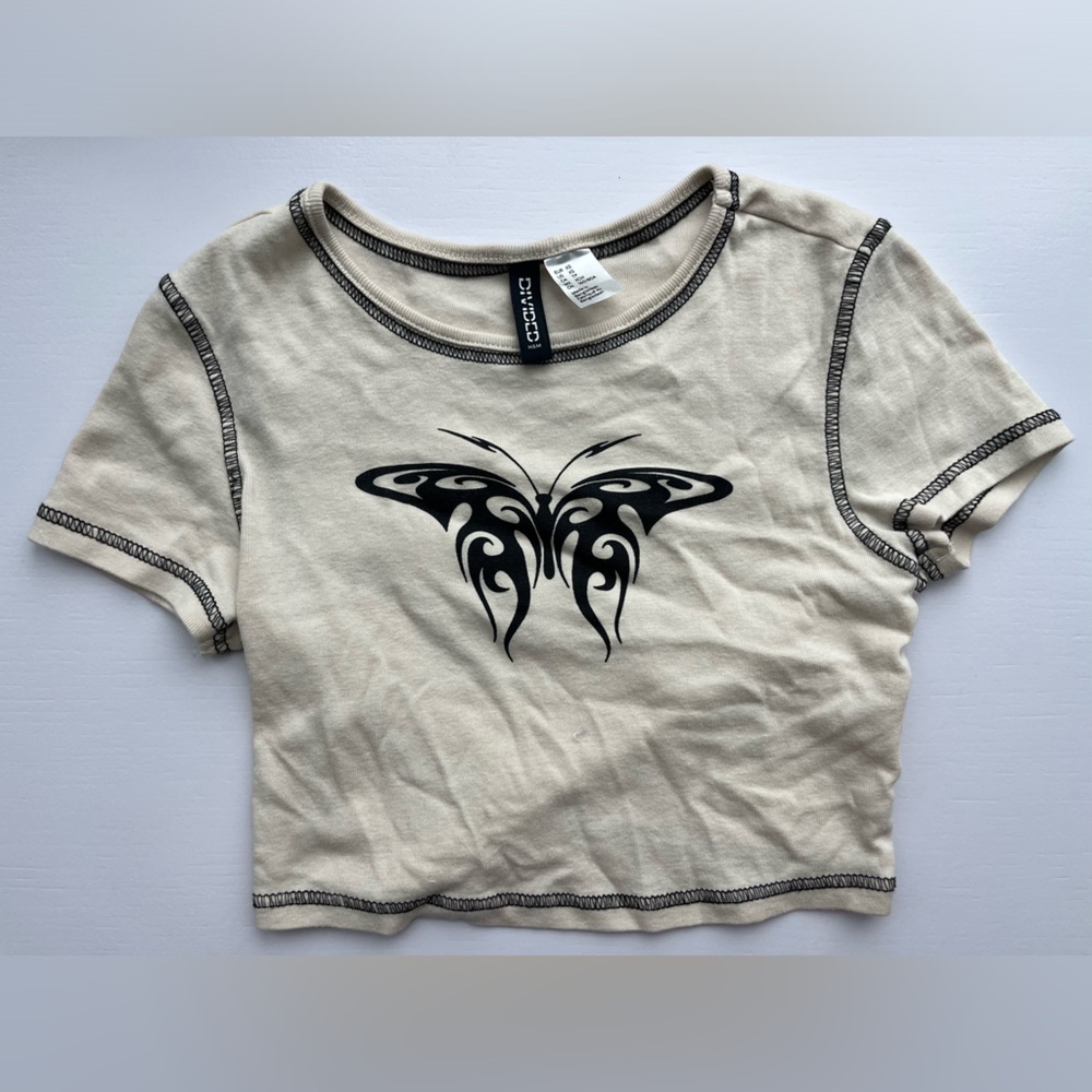 H&M Butterfly Crop Top